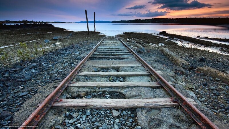 Abandoned Train Tracks — Blue