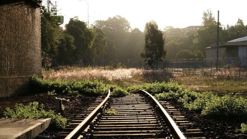 Abandoned Train Tracks — Brown, Serene