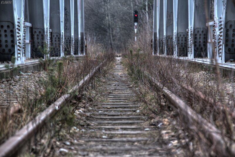 Abandoned Train Tracks — Gray, Desolate, Autumn