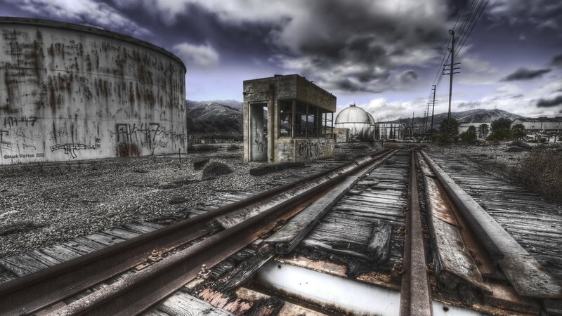 Abandoned Train Tracks — Gray