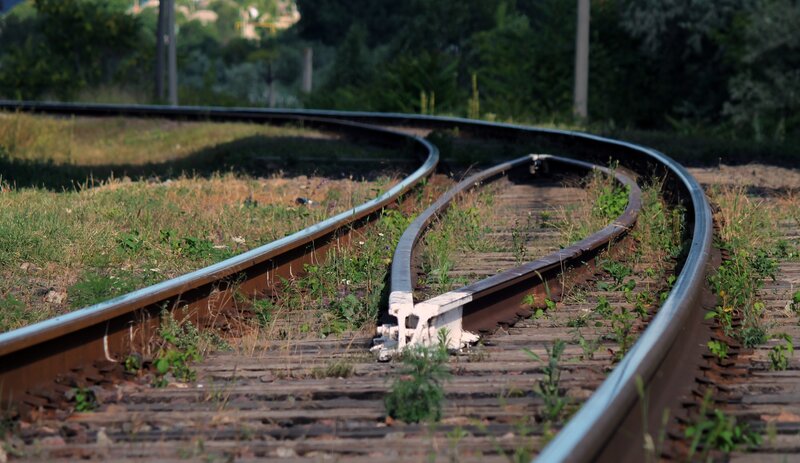 Abandoned Train Tracks — Green, Desolate