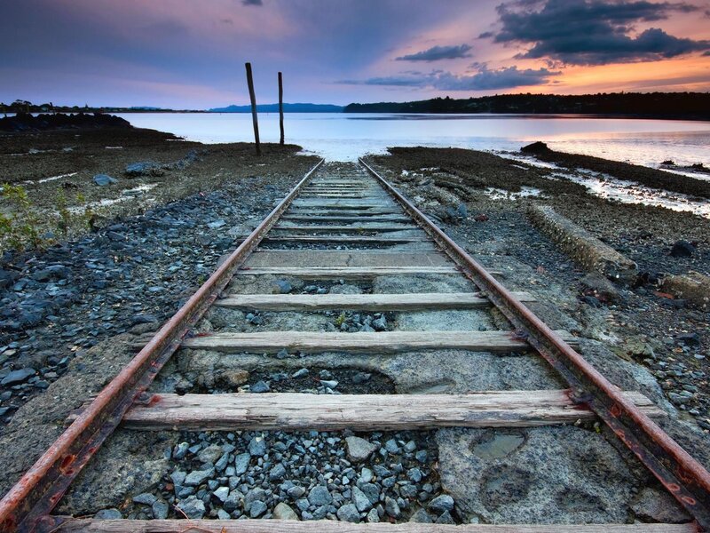 Abandoned Train Tracks — Purple