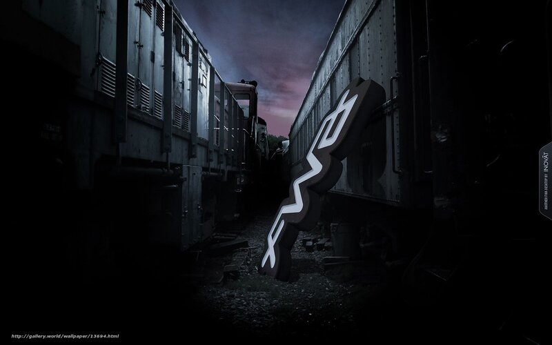 Abandoned train yard at dusk
