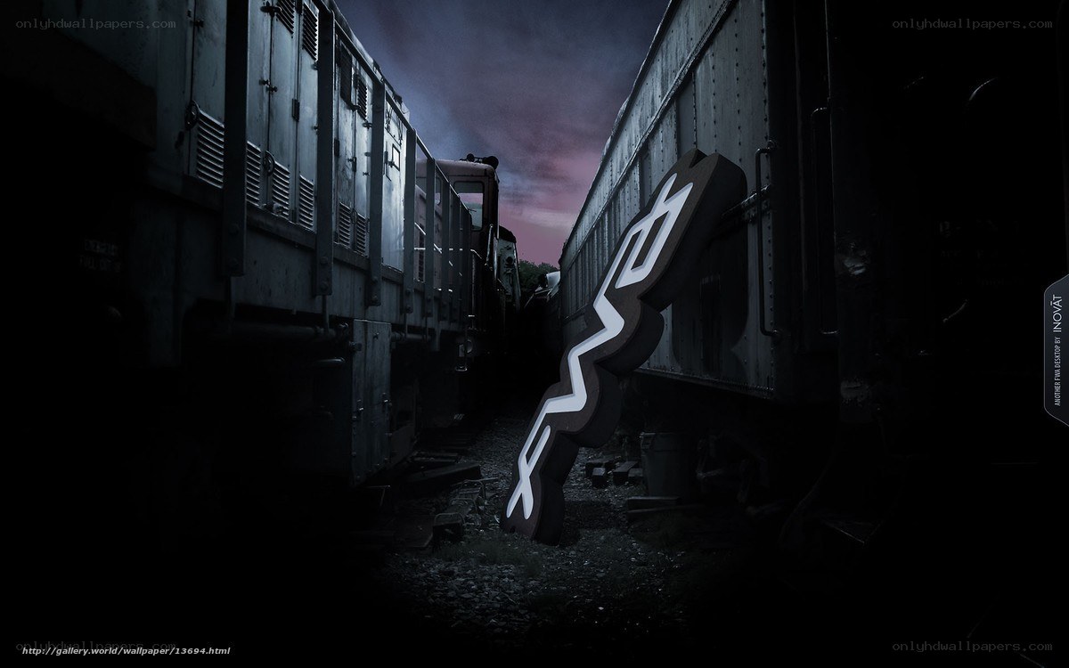 Abandoned train yard at dusk
