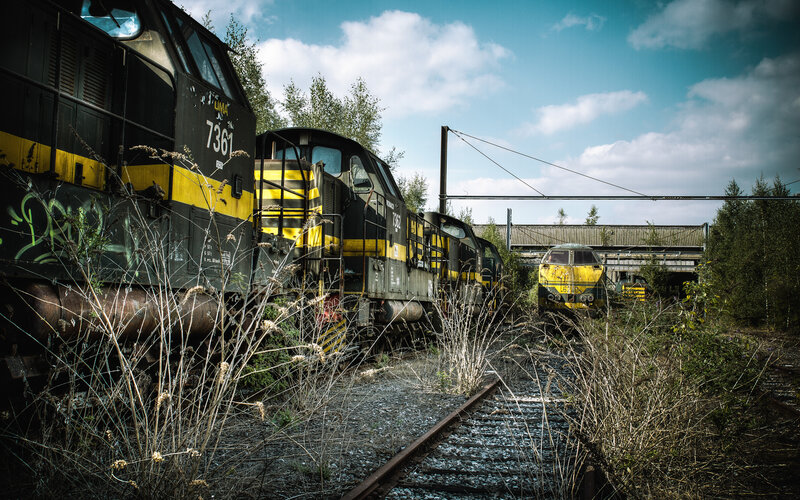 Abandoned Train Yard — Black