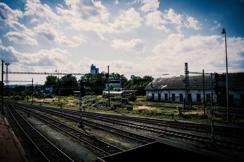 Abandoned Train Yard — Blue