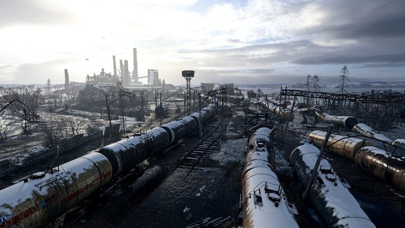 Abandoned Train Yard — Gray, Desolate
