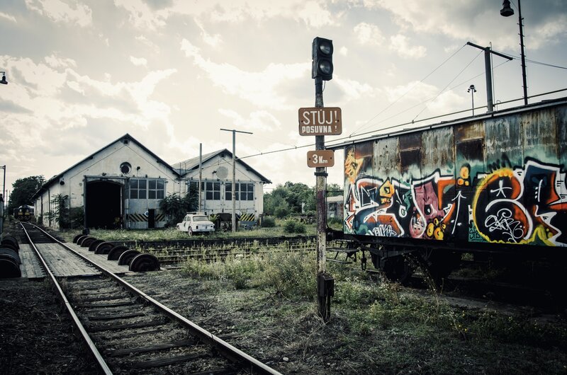 Abandoned Train Yard — Gray