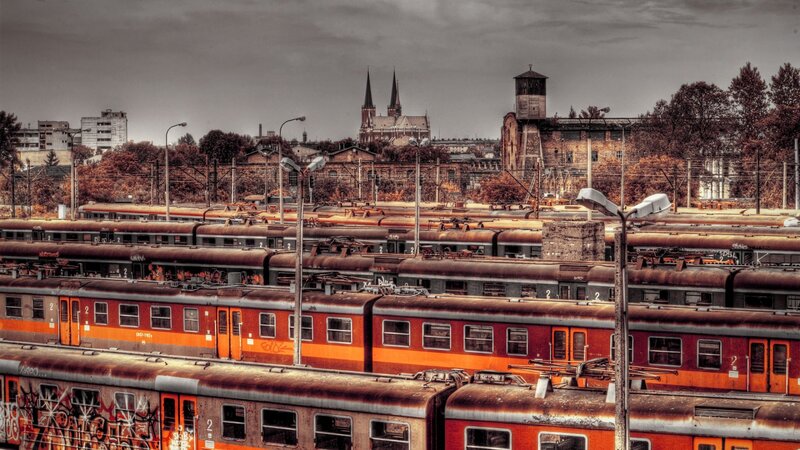 Abandoned Train Yard — Orange