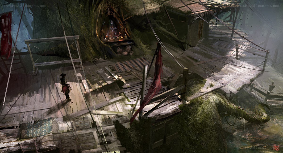 abandoned treehouse settlement
