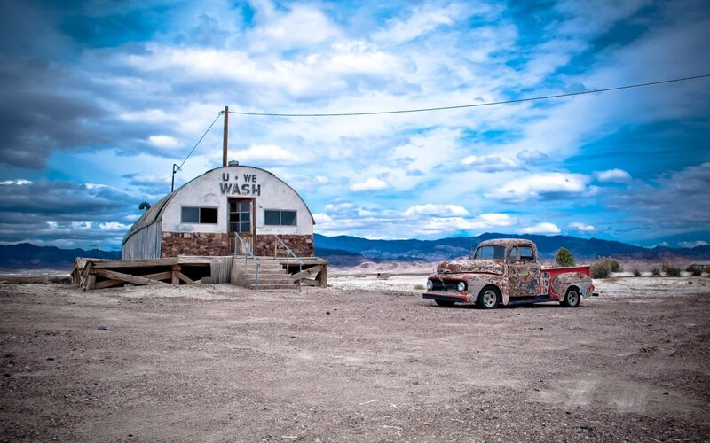 Abandoned Truck and Building