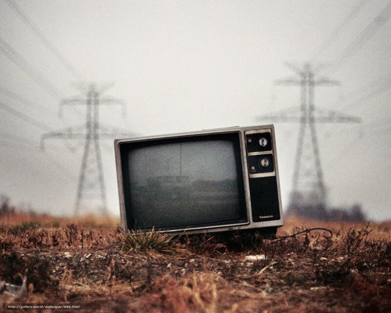 Abandoned TV in a Field