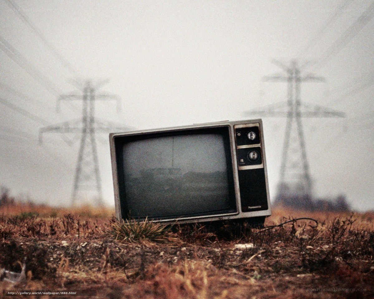 Abandoned TV in a Field