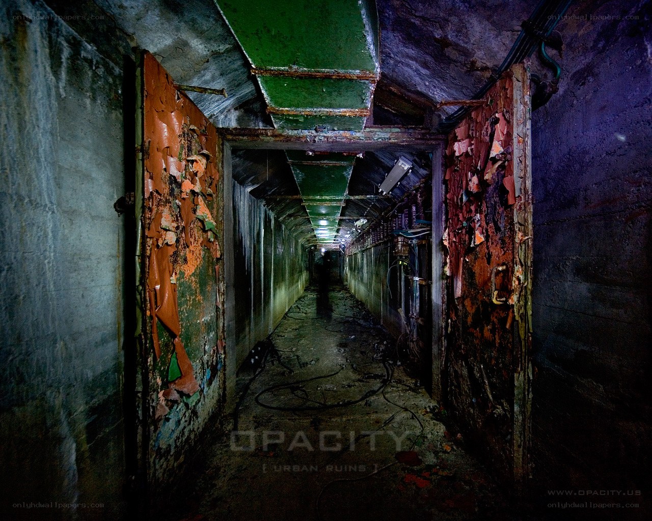 abandoned underground corridor