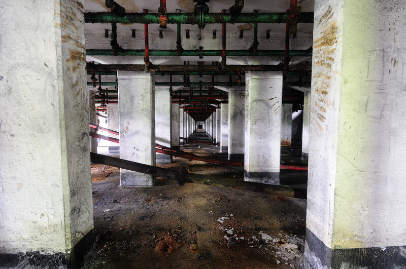 abandoned underpass corridor