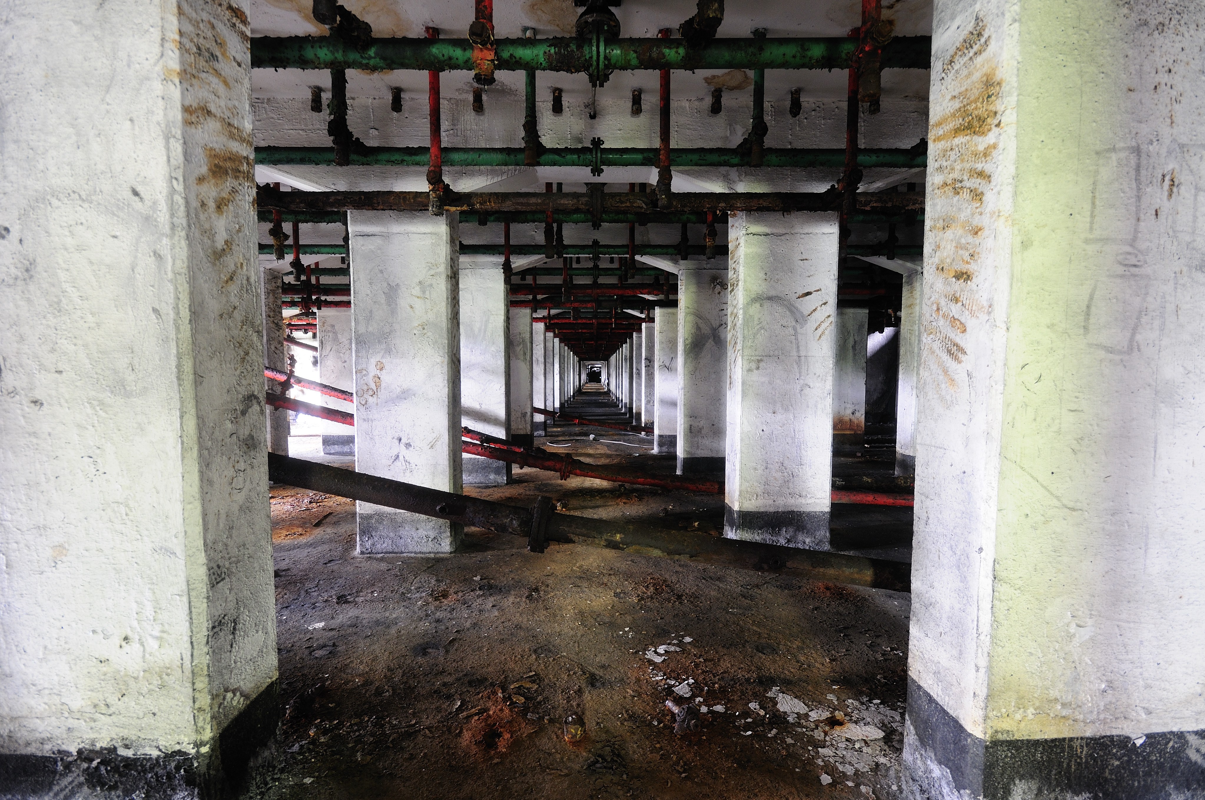 abandoned underpass corridor