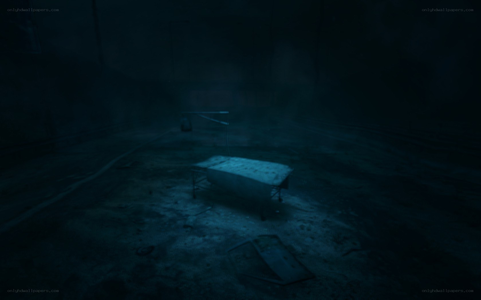 abandoned underwater room