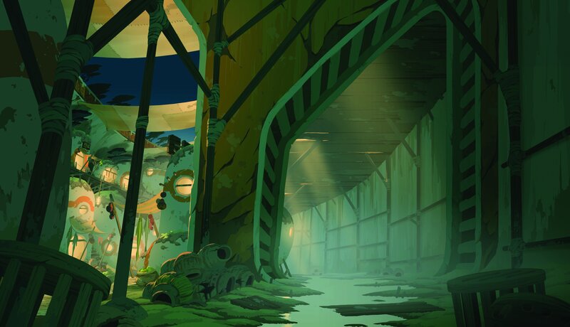 Abandoned Underwater Structure — Green