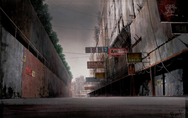 Abandoned urban alleyway
