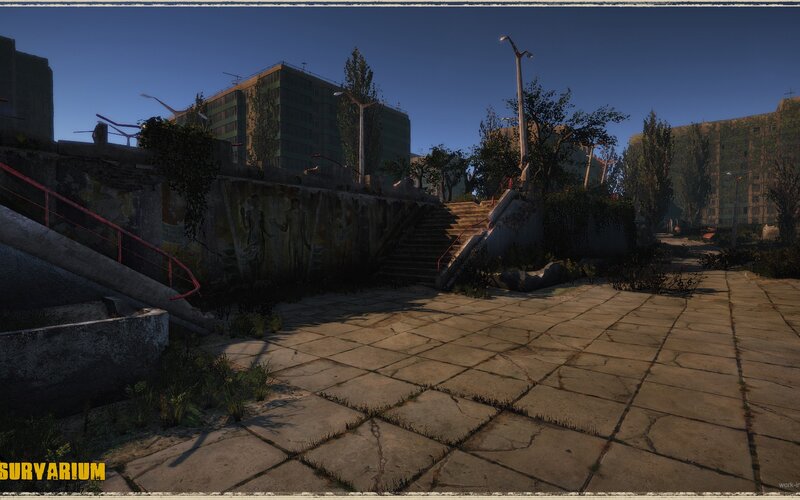 abandoned urban plaza
