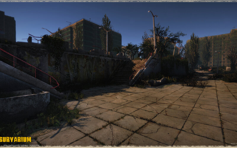 Abandoned urban plaza