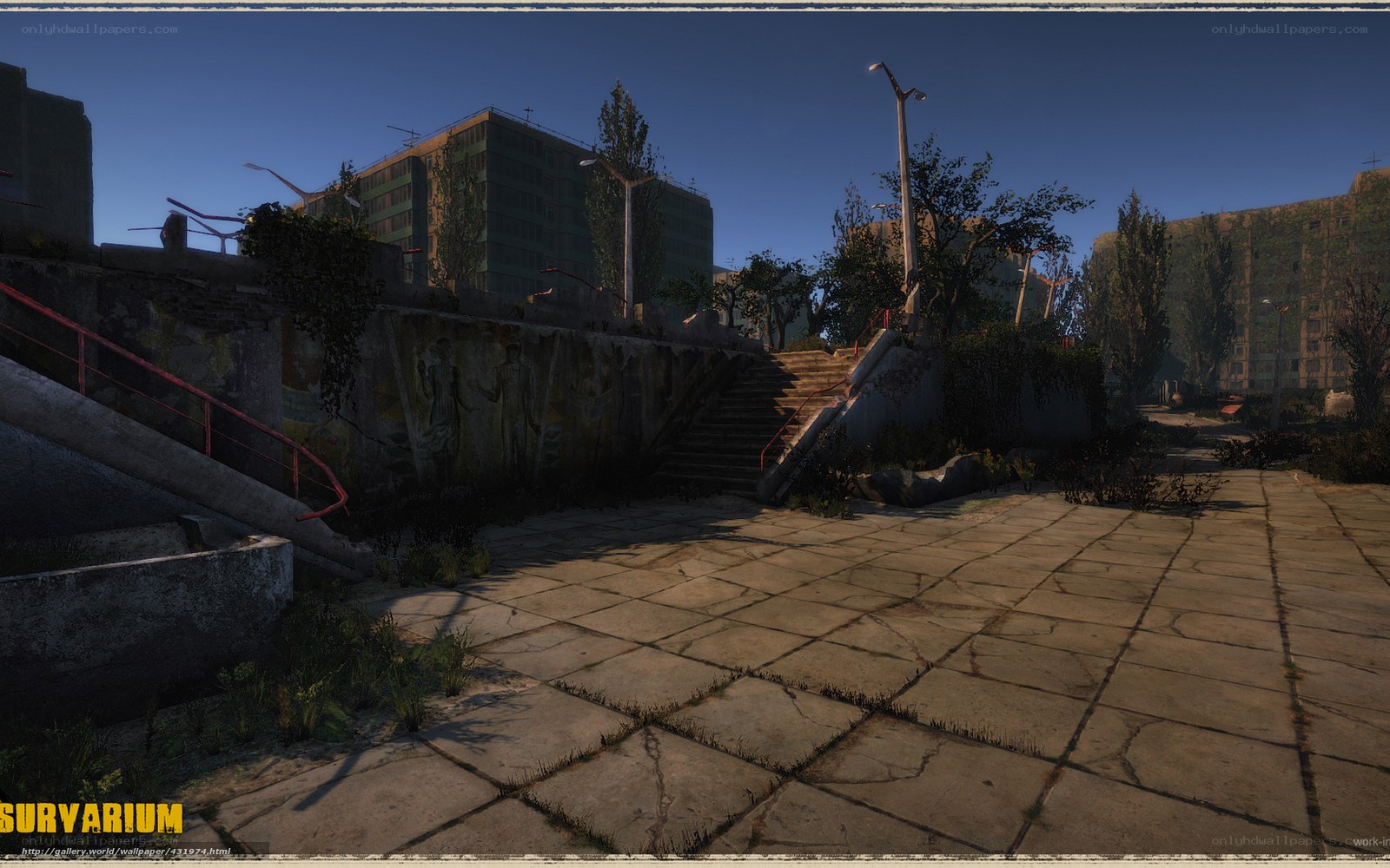 Abandoned urban plaza