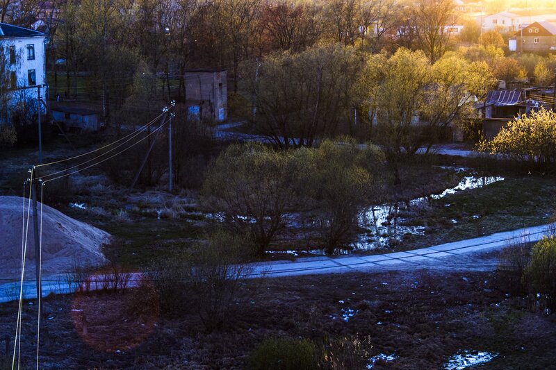 Abandoned Village at Dusk — Blue