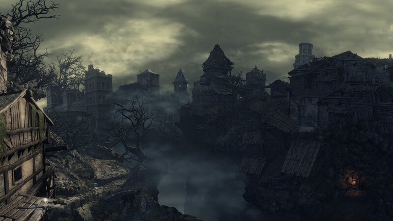 Abandoned Village in Fog