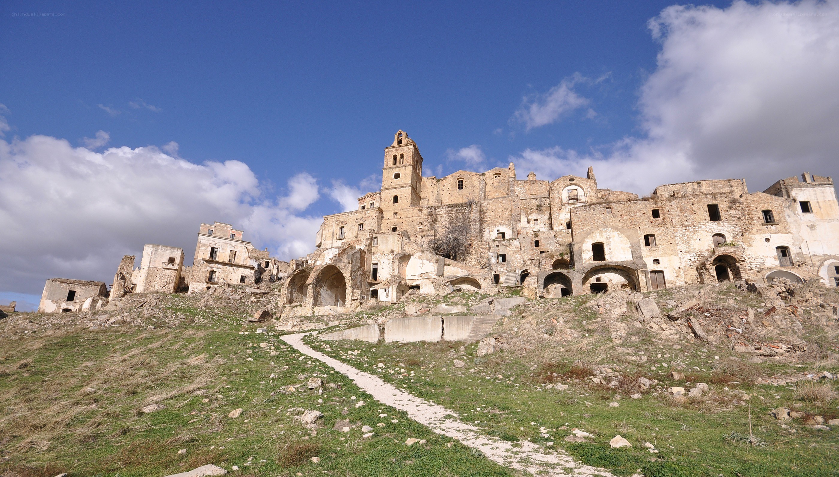 Abandoned village on a hill