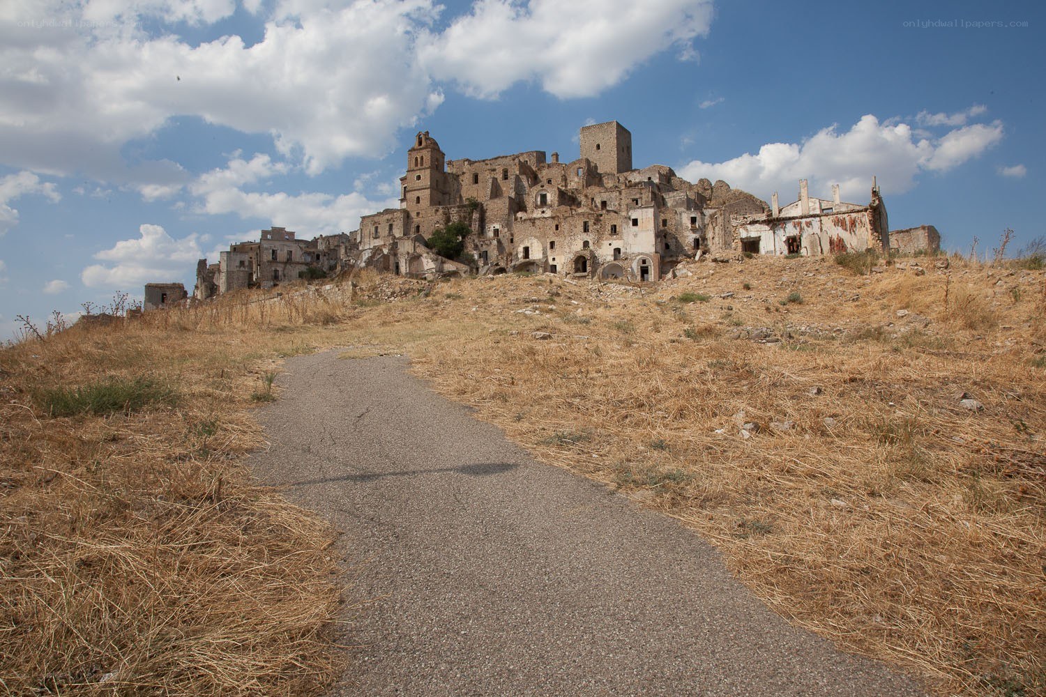 Abandoned village on a hill