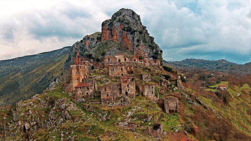 Abandoned Village on Hillside