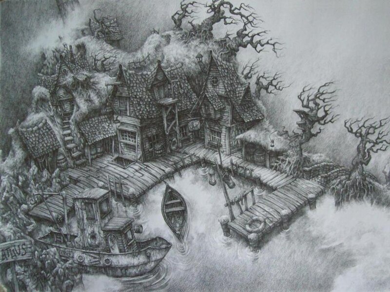 Abandoned Village on Water