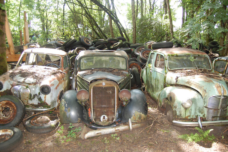 Abandoned Vintage Cars — Green