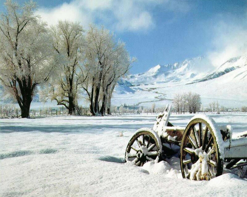 Abandoned Wagon in Snow