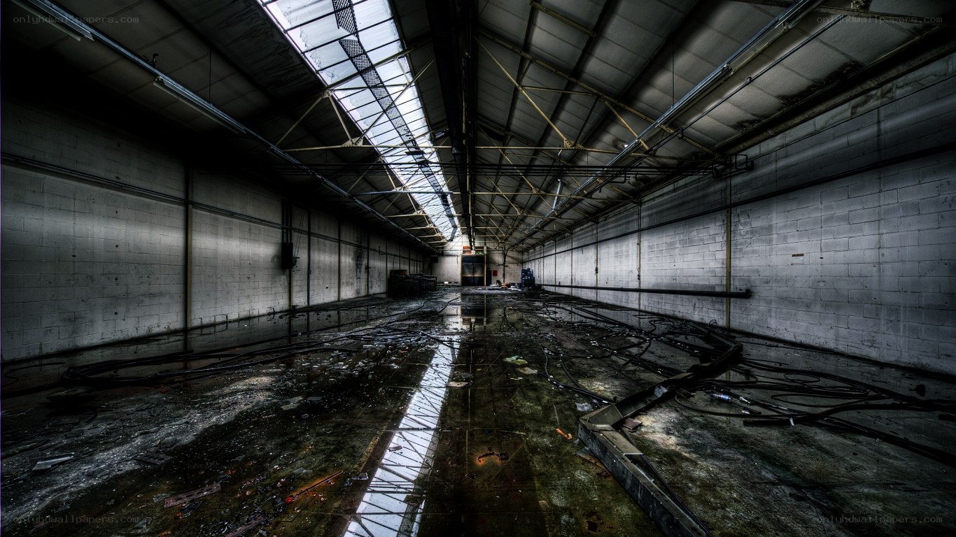 abandoned warehouse interior