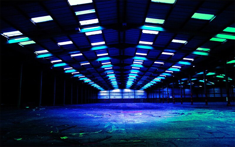abandoned warehouse interior