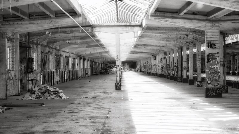 Abandoned warehouse interior