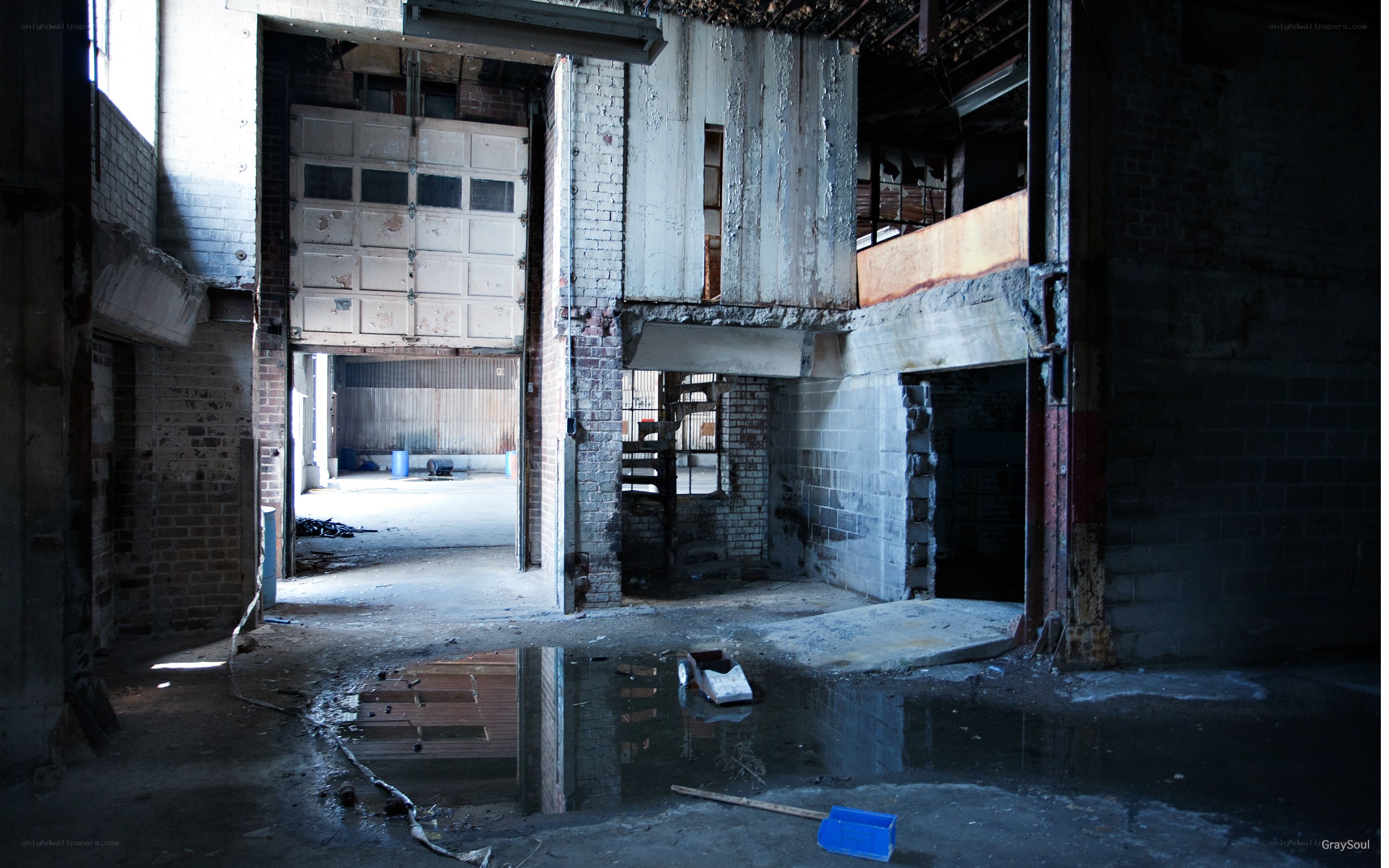 abandoned warehouse interior