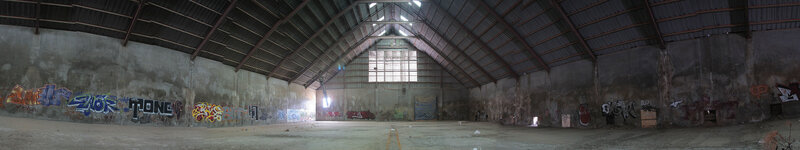 abandoned warehouse interior