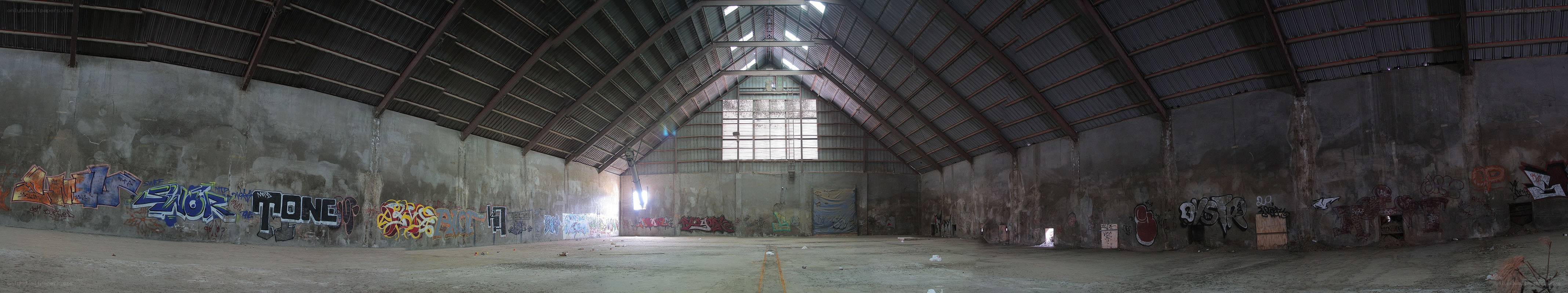 abandoned warehouse interior
