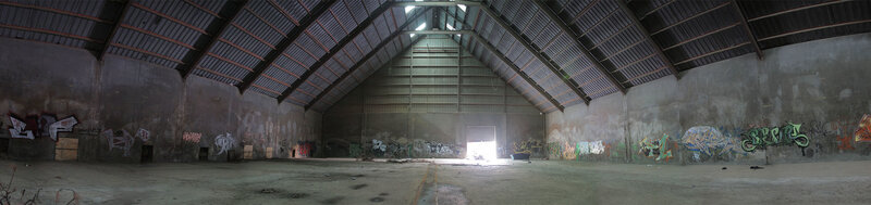 abandoned warehouse interior