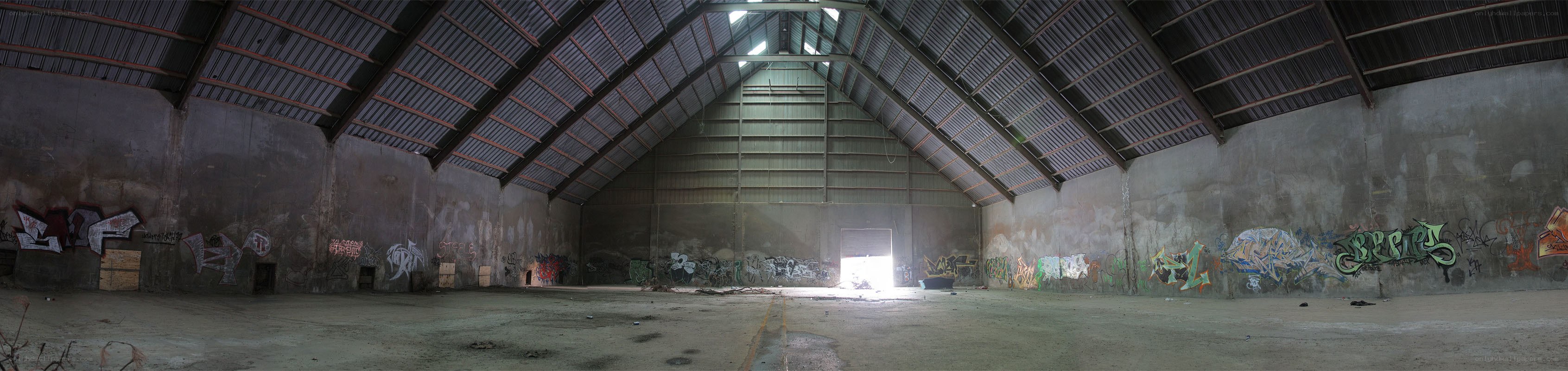 abandoned warehouse interior