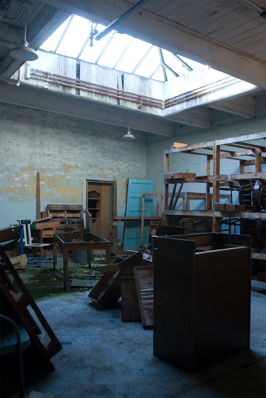 abandoned warehouse interior