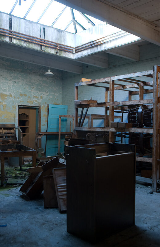abandoned warehouse interior