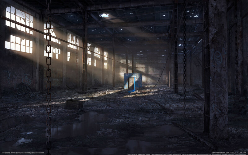 Abandoned Warehouse Interior — Gray