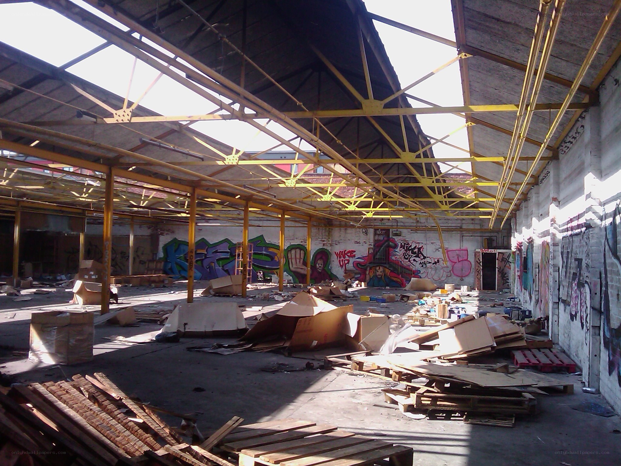 Abandoned warehouse interior