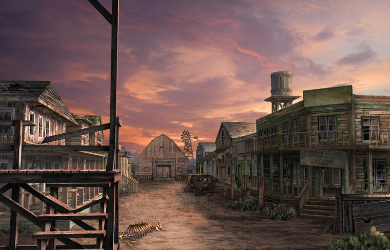 Abandoned Western Town — Purple
