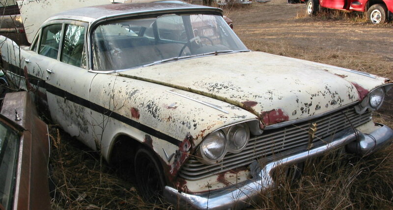 Abandoned White Car — Desolate