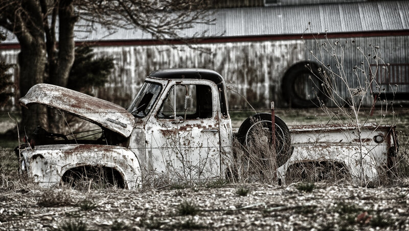 Abandoned White Truck