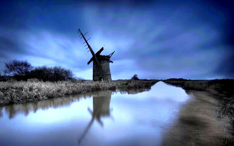 Abandoned Windmill — Blue
